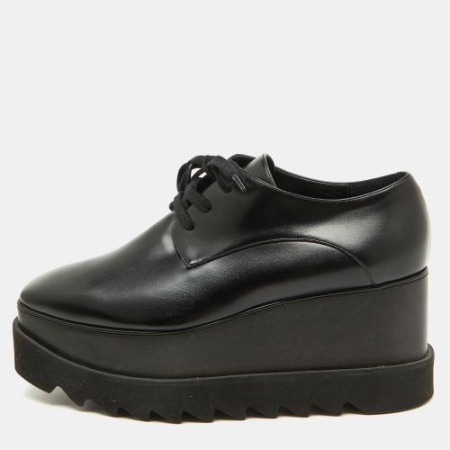 Stella McCartney Black Faux Leather Elyse Platform Derby Sneakers Size 38 - Stella McCartney - Modalova