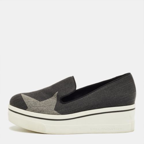 Stella McCartney Black/Grey Denim Binx Slip On Sneakers Size 36 - Stella McCartney - Modalova