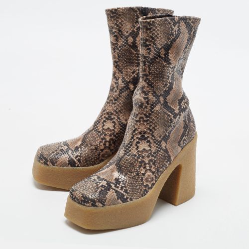 Size 39 Python Embossed Leather Ankle Length Boots - Stella McCartney - Modalova