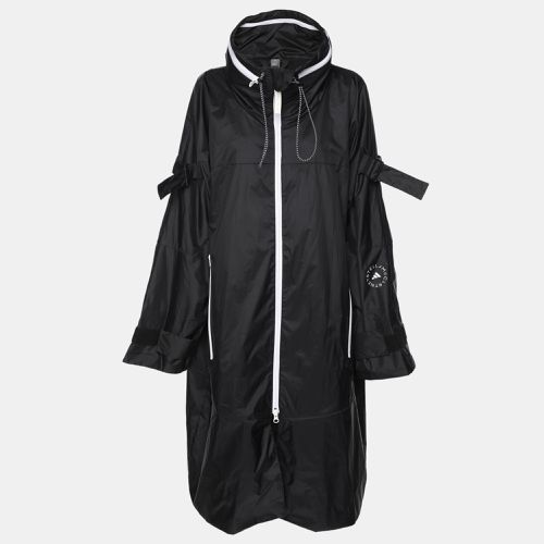 Adidas by Stella McCartney Black Nylon Logo Print Hooded Jacket S - Stella McCartney Adidas - Modalova