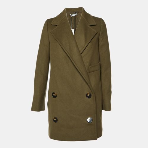 Khaki Wool Double Breasted Overcoat S - Stella McCartney - Modalova