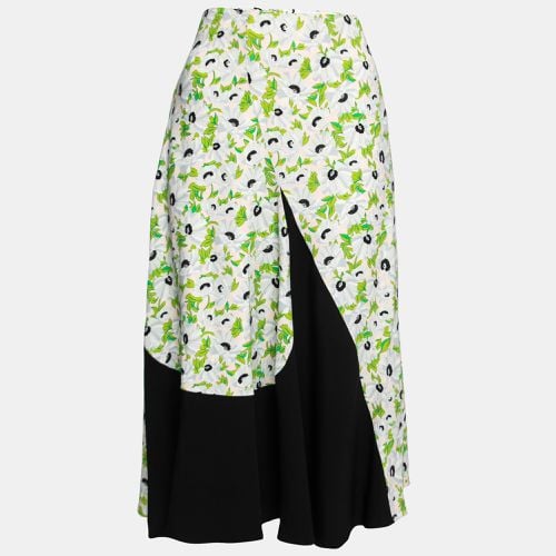 Floral Printed Crepe Contrast Midi Skirt S - Stella McCartney - Modalova