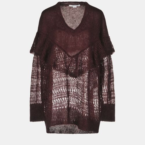 Stella McCartney Brown Mohair Wool Ruffled Sweater S (IT 38) - Stella McCartney - Modalova