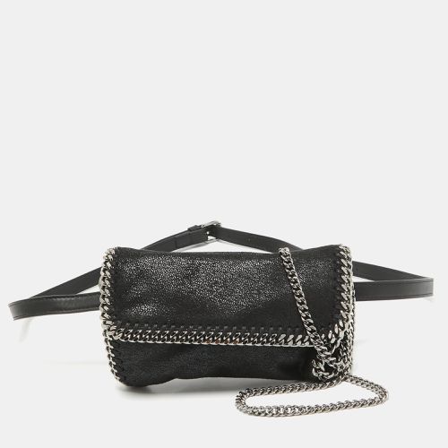 Stella McCartney Black Faux Leather Mini Falabella Flap Convertible Belt Bag - Stella McCartney - Modalova