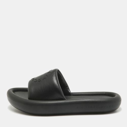 Stella McCartney Black Faux Leather Slides Size 38 - Stella McCartney - Modalova