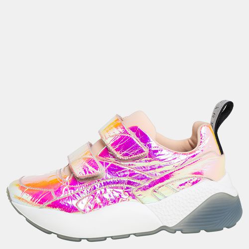 Stella McCartney Multicolor Holographic Faux Leather Velcro Strap Sneakers Size 39 - Stella McCartney - Modalova