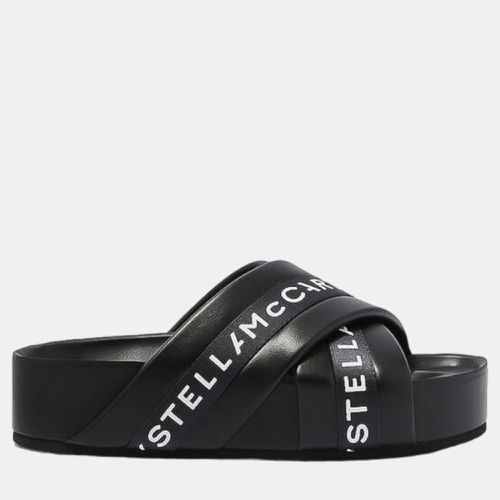 Stella McCartney Black Vesta Logo Slides Size 40 - Stella McCartney - Modalova