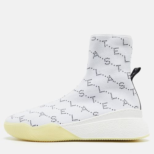 Stella McCartney White/Black Monogram Knit Fabric Loop Sneakers Size 39 - Stella McCartney - Modalova