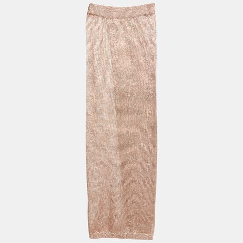 Superdown Metallic Crochet Knit Sheer Maxi Skirt M - Superdown - Modalova