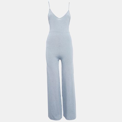 Superdown Grey Lurex Knit Strappy Jumpsuit M - Superdown - Modalova