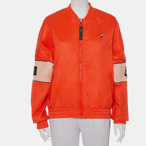 P.E Nation Orange Perforated Synthetic Bomber Jacket M - P.E Nation - Modalova