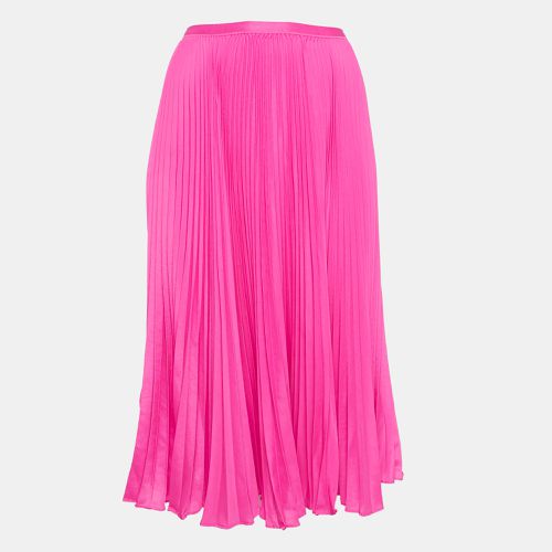 Polo Ralph Lauren Pink Crepe Plisse Midi Skirt S - Polo Ralph Lauren - Modalova