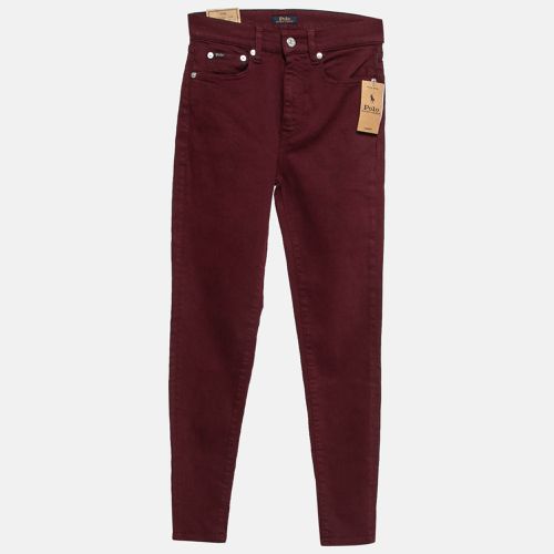 Polo Ralph Lauren Burgundy Denim Tompkins High Rise Jeans S Waist 26" - Polo Ralph Lauren - Modalova