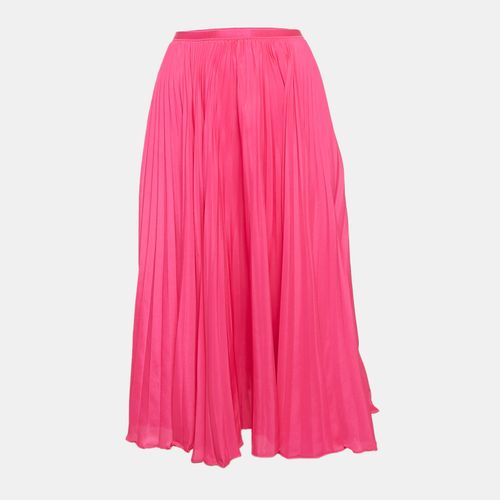 Polo Ralph Lauren Pink Plisse Crepe Midi Skirt S - Polo Ralph Lauren - Modalova