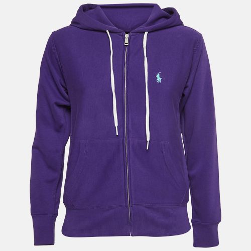 Polo Ralph Lauren Purple Cotton Blend Zip Front Hooded Sweatshirt XS - Polo Ralph Lauren - Modalova