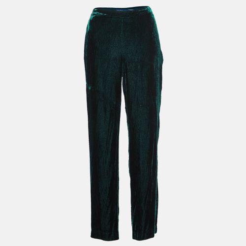 Polo Ralph Lauren Green Velvet Loose Pants XS - Polo Ralph Lauren - Modalova