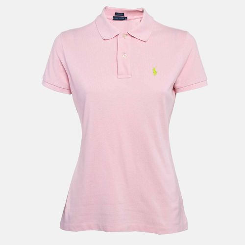 Polo Ralph Lauren Pink Pique Cotton Skinny Polo T-Shirt M - Polo Ralph Lauren - Modalova