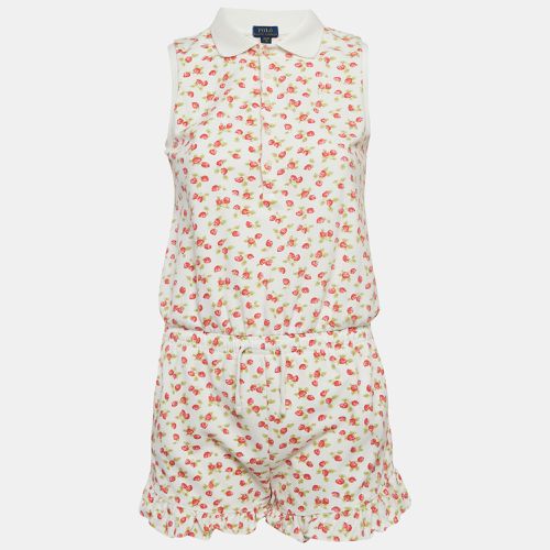 Polo Ralph Lauren White Strawberry Print Pique Cotton Playsuit XL - Polo Ralph Lauren - Modalova