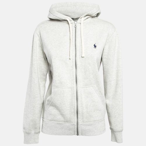 Polo Ralph Lauren Grey Cotton Knit Zip-Up Hoodie S - Polo Ralph Lauren - Modalova