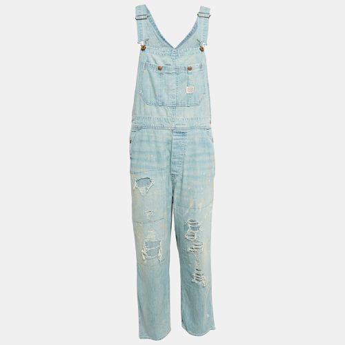 Polo Ralph Lauren Blue Distressed Denim Jumpsuit M - Polo Ralph Lauren - Modalova