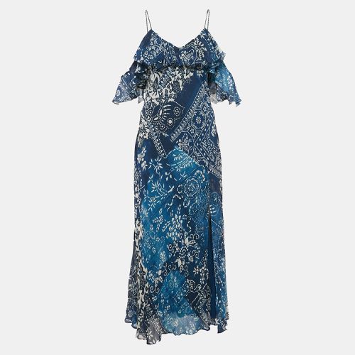 Polo Ralph Lauren Blue Printed Maxi Dress S - Polo Ralph Lauren - Modalova