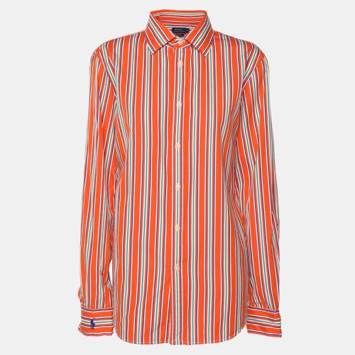 Polo Ralph Lauren Orange Stripe Cotton Long Sleeve Shirt L - Polo Ralph Lauren - Modalova