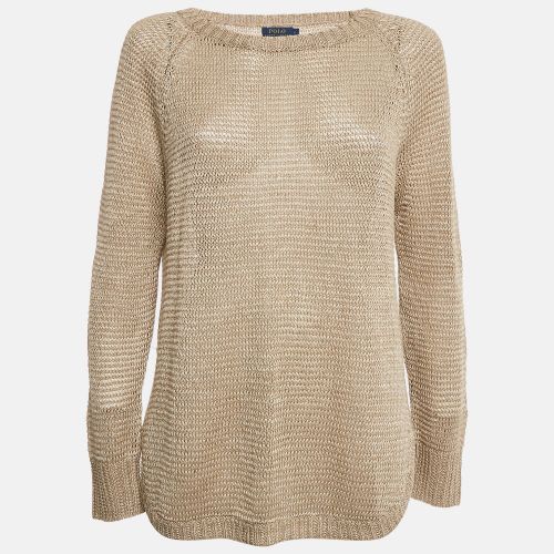 Polo Ralph Lauren Beige Linen Knit Sweater S - Polo Ralph Lauren - Modalova