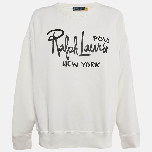 Polo Ralph Lauren White Logo Print Cotton Crew Neck Sweatshirt XL - Polo Ralph Lauren - Modalova