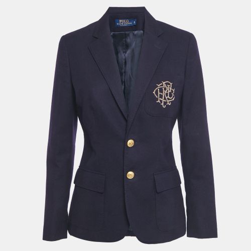 Polo Ralph Lauren Navy Blue Embroidered Wool Single Breasted Blazer M - Polo Ralph Lauren - Modalova