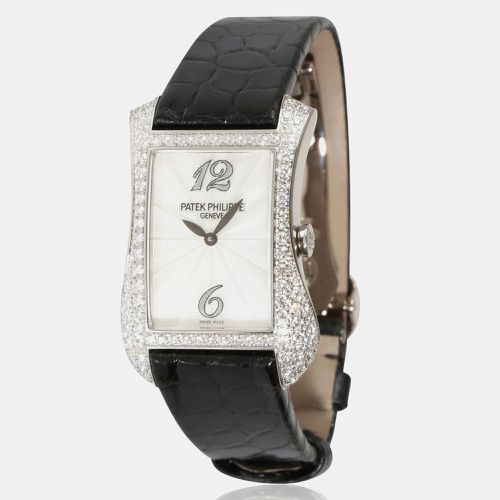 Patek Philippe Silver 18k White Gold Gondolo 4972G-001 Quartz Women's Wristwatch 22 mm - Patek Philippe - Modalova