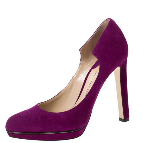 Paul Andrew Purple Suede Manhattan Pumps Size 36 - Paul Andrew - Modalova