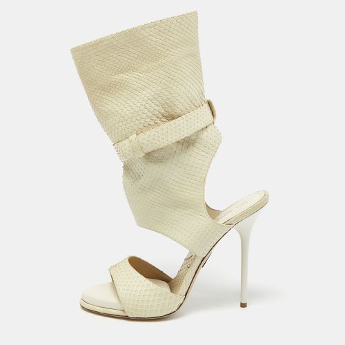 Paul Andrew Cream Snakeskin Cut Out Sandals Size 37.5 - Paul Andrew - Modalova