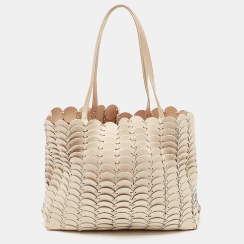 Paco Rabanne Cream Leather Pacoio Tote - Paco Rabanne - Modalova