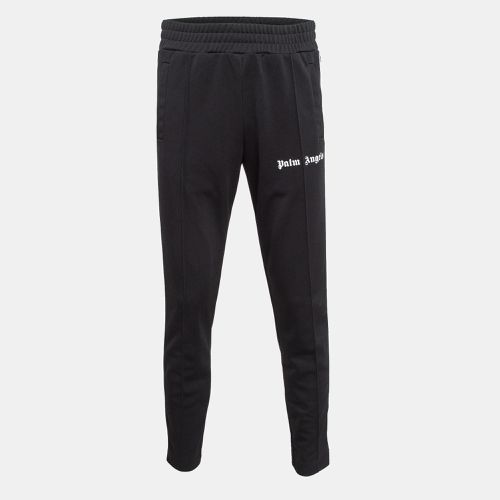 Palm Angels Black Logo Print Jersey Classic Slim Track Pants L - Palm Angels - Modalova