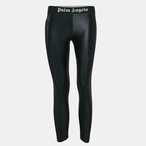 Palm Angels Black Logo Waistband Jersey Track Leggings L - Palm Angels - Modalova