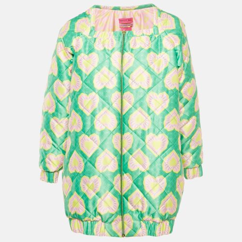 Papa Don't Preach Green Blinding Hearts Print Satin 3 Piece Set S - Papa Don't Preach - Modalova