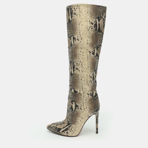 Vera Size 36 Python Effect Leather Knee Length Boots - Paris Texas - Modalova