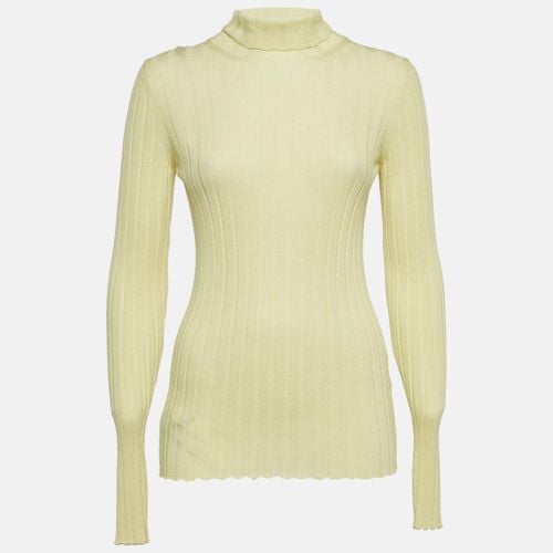 Petar Petrov Yellow Rib Knit Turtle Neck Sweater S - Petar Petrov - Modalova