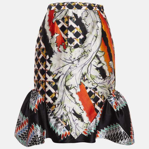 Peter Pilotto Multicolor Printed Silk Ruffled Knee-Length Skirt S - Peter Pilotto - Modalova