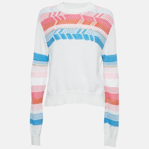 Peter Pilotto White Patterned Knit Full Sleeve Sweater M - Peter Pilotto - Modalova