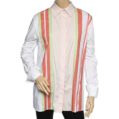 Peter Pilotto Multicolor Striped Cotton Cutout Sleeve Detail Shirt S - Peter Pilotto - Modalova