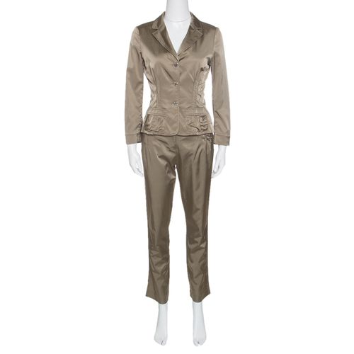 Olive Satin Blazer and Trouser Set M - Philosophy di Alberta Ferretti - Modalova