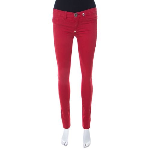 Philipp Plein Devil's Food Red Stretch Cotton Jegging XS - Philipp Plein - Modalova