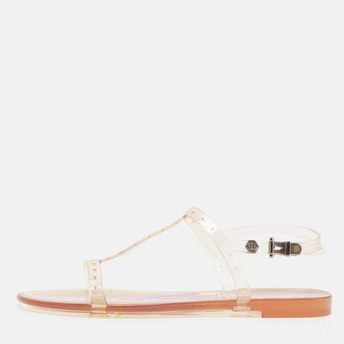 Philipp Plein Transparent Jelly Busybody Flat Sandals Size 38 - Philipp Plein - Modalova