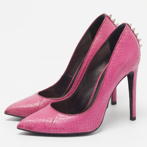 Size 36 Python Studded Pointed Toe Leather Pumps - Philipp Plein - Modalova