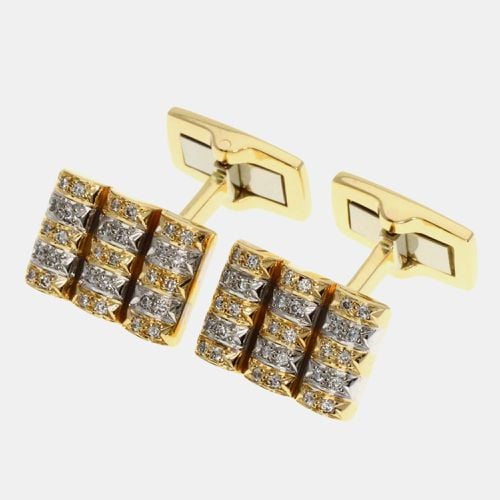 Piaget 18k Yellow Gold Diamond Cufflinks - Piaget - Modalova