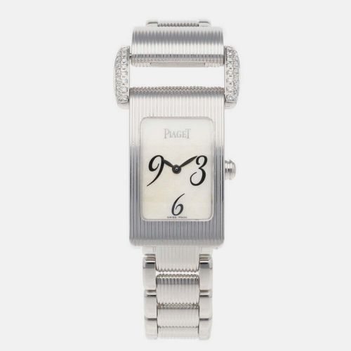 Piaget White Shell 18k White Gold Miss Protocole Quartz Women's Wristwatch 17 mm - Piaget - Modalova