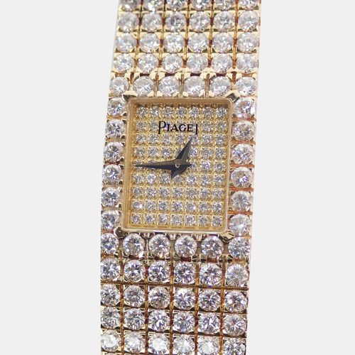 Yellow Tradition Ladies Genuine full diamond 15201 C626 Women's Watch 14.5 mm - Piaget - Modalova