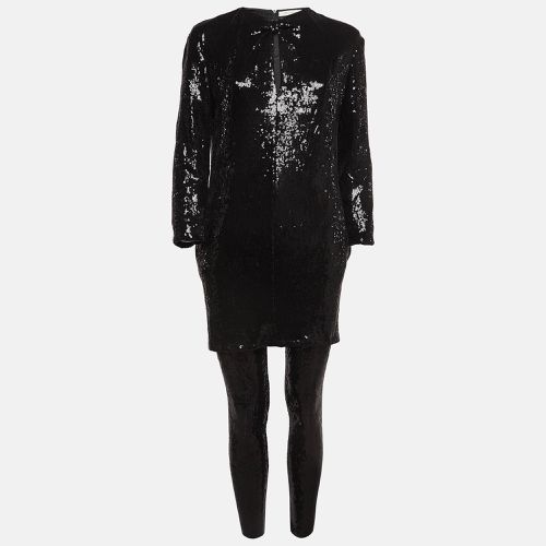 Pierre Balmain Black Sequin Blouse and Pants Set L - Pierre Balmain - Modalova