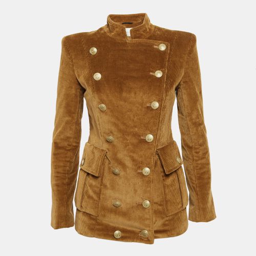 Pierre Balmain Brown Corduroy Double Breasted Jacket S - Pierre Balmain - Modalova